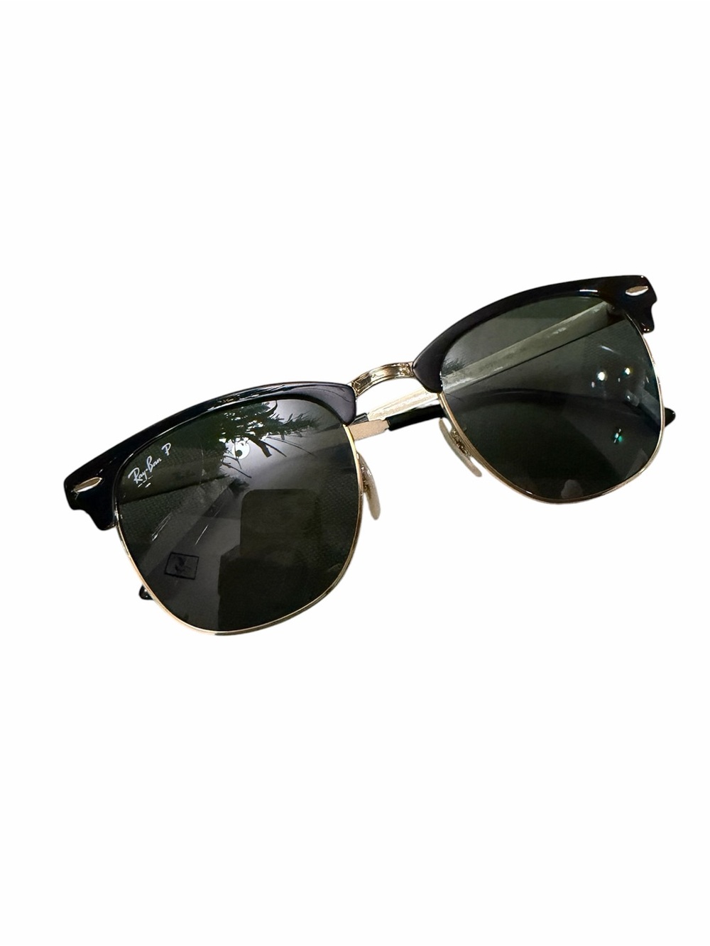 Ray-Ban Clubmaster Sunglasses in Black and Gold with Dark Lenses
